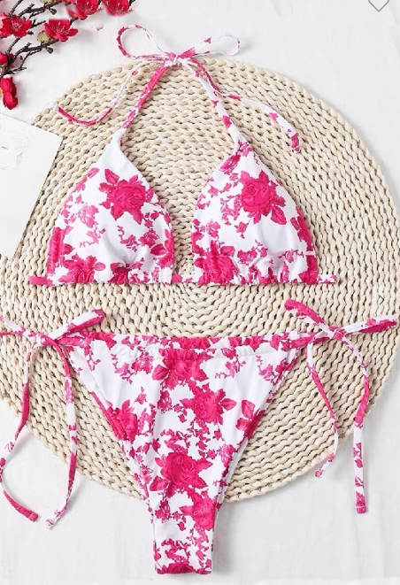 Dior Pink Monogram Floral Bikini